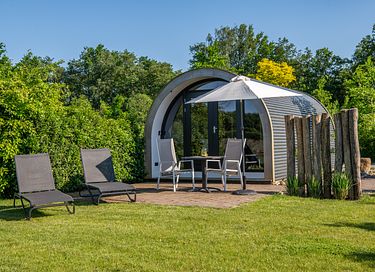 2-persoonslodge met weids uitzicht in Drenthe