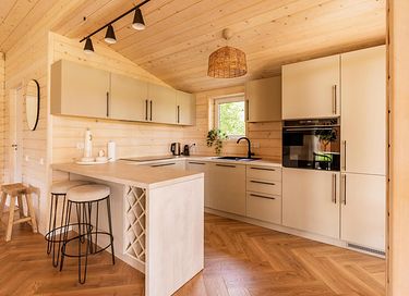 Houten lodge (5p) in mooie omgeving - 5