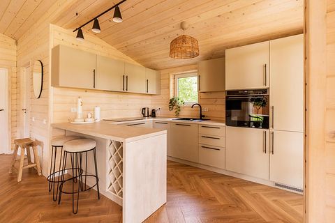 Houten lodge (5p) in mooie omgeving - 5