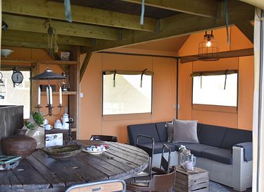 Geräumiges Glamping-Zelt mit Dusche an der Küste - 5