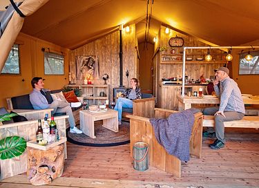 6 person safari tent at a marina - 2