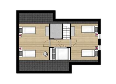 Bungalow with box bed for children - 19