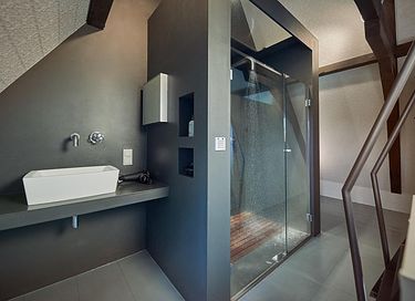 Modern vakantiehuisje met knusse open haard - 5
