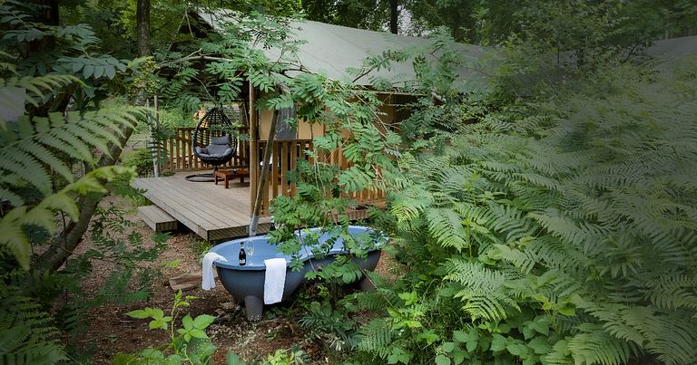 Safari tent with private hottub in the forest - 1