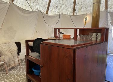 Slapen in een indiaanse tipi voor 6 personen - 8