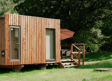 Stilvolle Lodge aus Holz für 4 Personen - 15