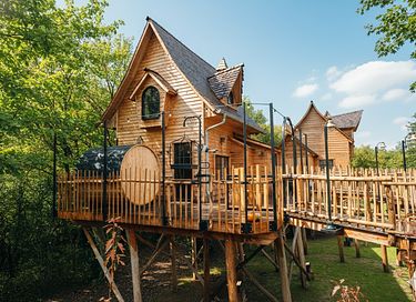 Luxury tree lodge with sauna