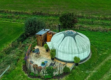 Luxe yurt met houtkachel en privé sanitair - 32