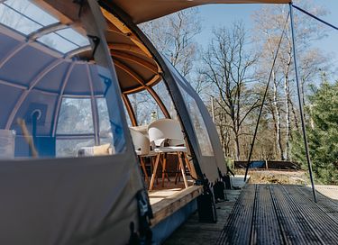 Grote glamping tent met panoramadak  - 19