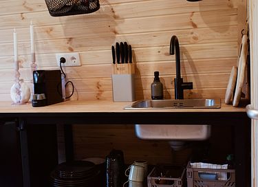 Houten Glamping Pod met eigen Hottub - 12