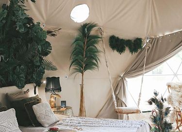 Prive glamping dome met hottub in natuur - 8