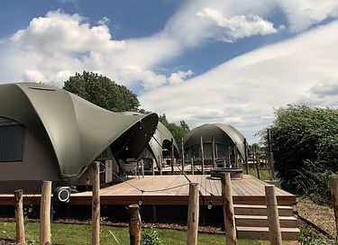 Romantische glamping lodge met privé hottub - 27