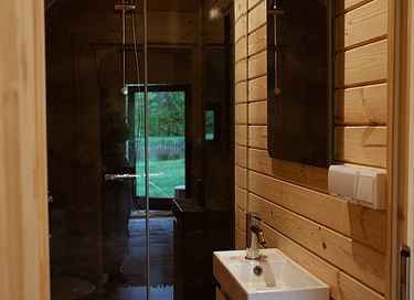 Houten Glamping Pod met eigen Hottub - 16