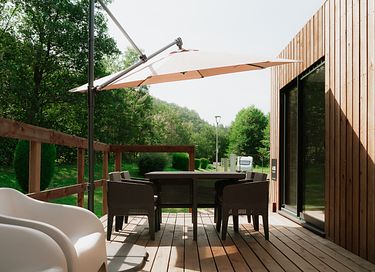 Stilvolle Lodge aus Holz für 4 Personen - 13