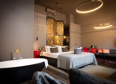 Boutique hotel met design ligbad