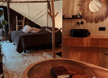 Romantische glamping tent met een hottub - 7
