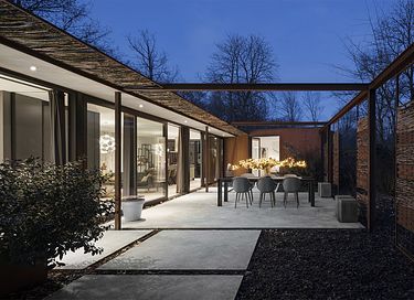 Een design bosvilla gemaakt van staal  - 5