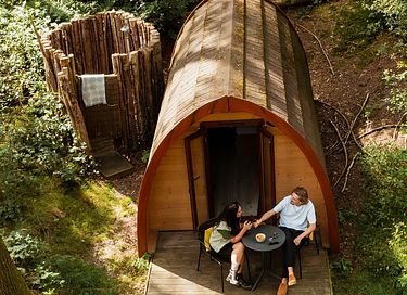 Gemütliche Hütte mit Außendusche im Wald - 2