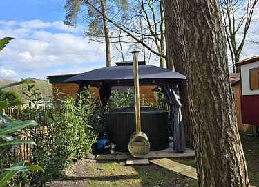 Cute shepherds hut with private hot tub in nature - 4