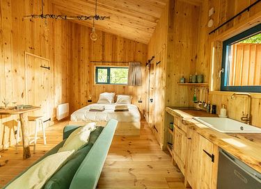 Cabane perchée romantique avec bain nordique  - 8