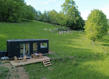 Tiny House met uitzicht op de Pyreneeën