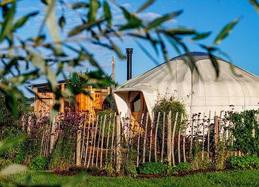 Luxe yurt met houtkachel en privé sanitair - 6