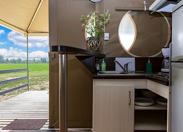 Luxe glamping lodge (4p) op boerencamping - 5