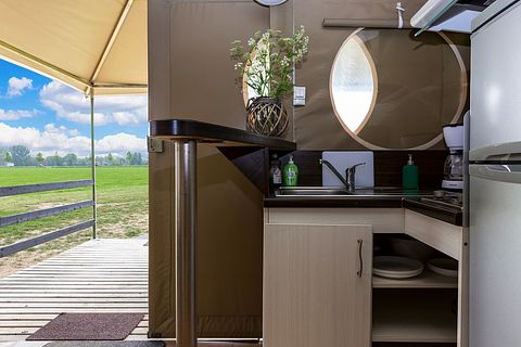 Luxe glamping lodge (4p) op boerencamping - 5