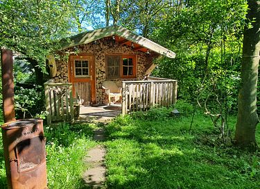 Atmospheric cabin in the middle of nature