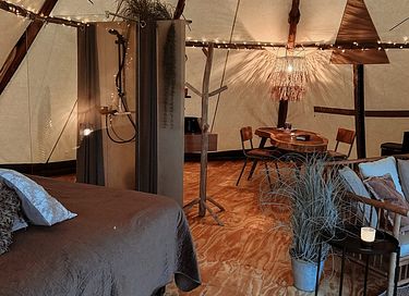 Romantische glamping tent met een hottub - 14