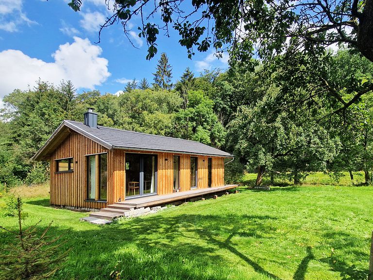 Houten natuurhuis met open haard in Duitsland - 1