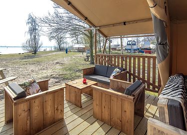 6 person safari tent at a marina - 7