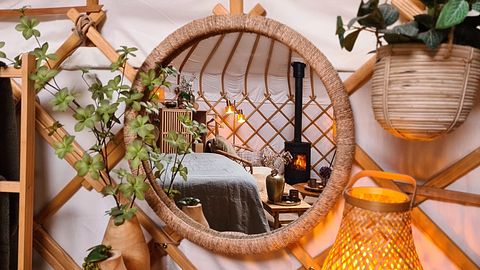 Knusse yurt met houtkachel en privé sanitair - 5