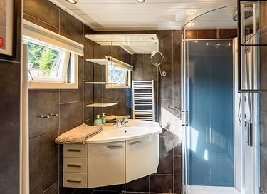 Cabane en rondins robuste avec sauna dans la forêt - 24