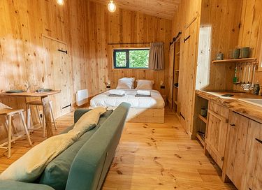 Cabane perchée romantique avec bain nordique  - 9