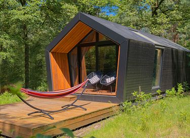 Nachhaltige Design Lodge mit romantischem Bad