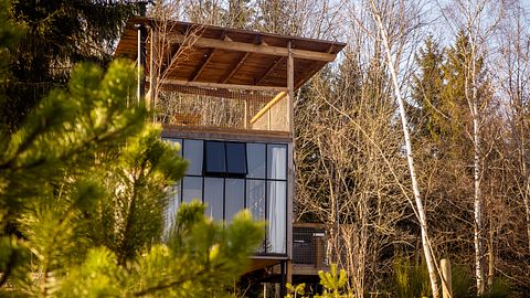 Cabane dans les arbres de luxe avec terrasse sur le toit et espace bien-être - 4