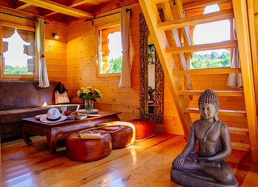 Unieke houten tempel met privé hottub - 6