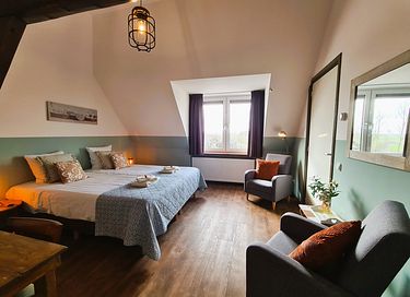 Chambre confortable avec salle de bain privée et vue - 3