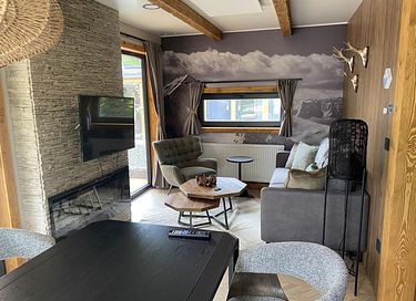 Panoramalodge met uitzicht op de bergen  - 5