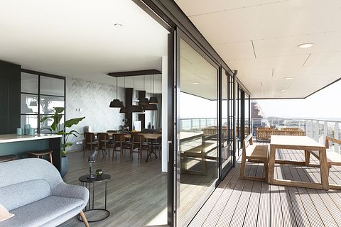 Geräumige Strandwohnung mit Meerblick - 4