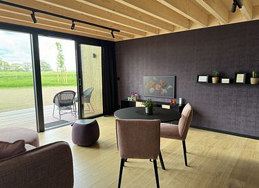 Lodge met panoramisch bad en privé hottub - 14