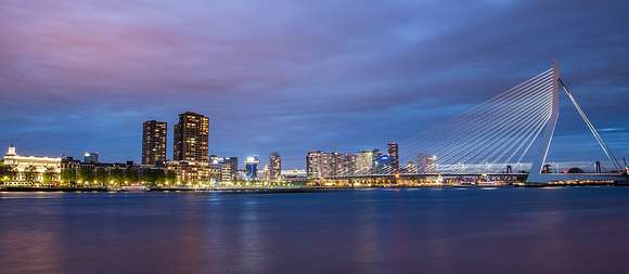 Skyline Rotterdam in Zuid-Holland