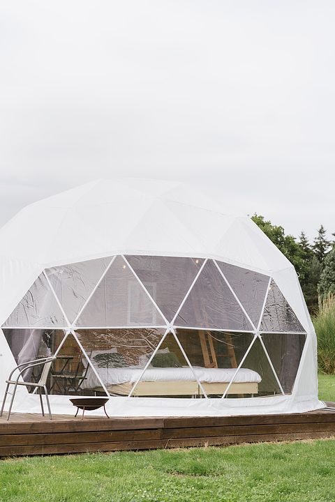 Glamping tent with bathroom and kitchen near forest - 4