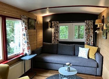 Charmante pipowagen met privé Hottub - 8