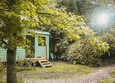Handgefertigte Hirtenhütte in einem Parkgarten - 2
