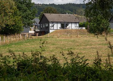 Typisches Fachwerkhaus in der Nähe von Winterberg