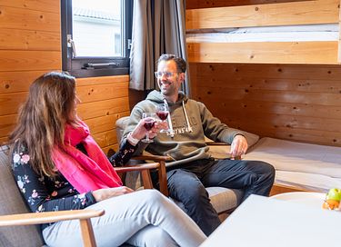 Knusse, houten cabin in de duinen - 4