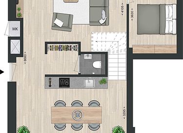 Große Ferienwohnung (8p) an einem Hafen - 24