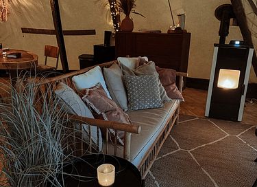 Romantische glamping tent met een hottub - 13